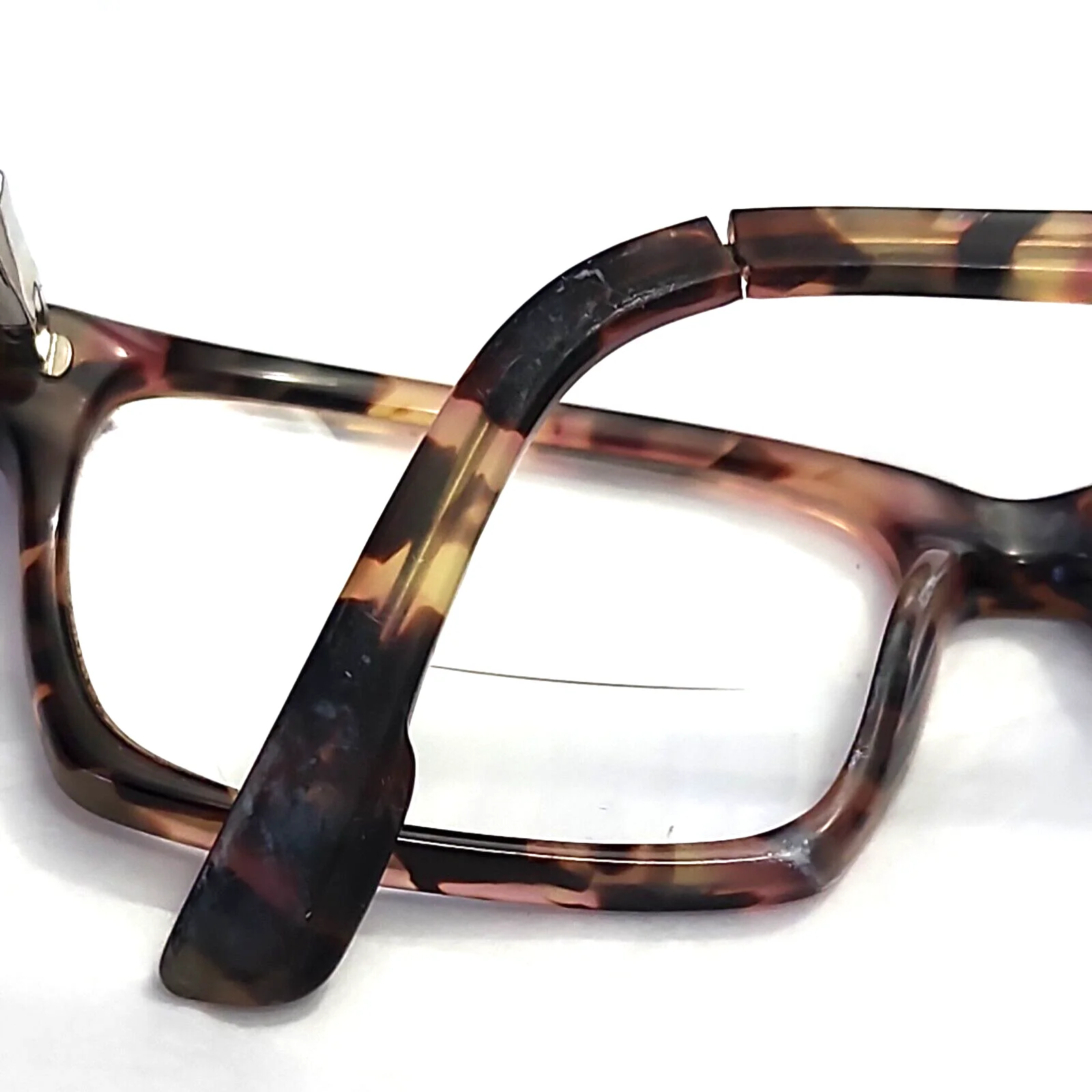 Spy Optics Amelia Brown Tortoise Rectangle Eyeglasses Frames 52-15 135 Crack Tip 4
