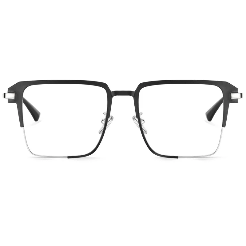 Square Glasses Oversized Wide Metal Frames for Big Faces Fat Heads Men Eyeglass