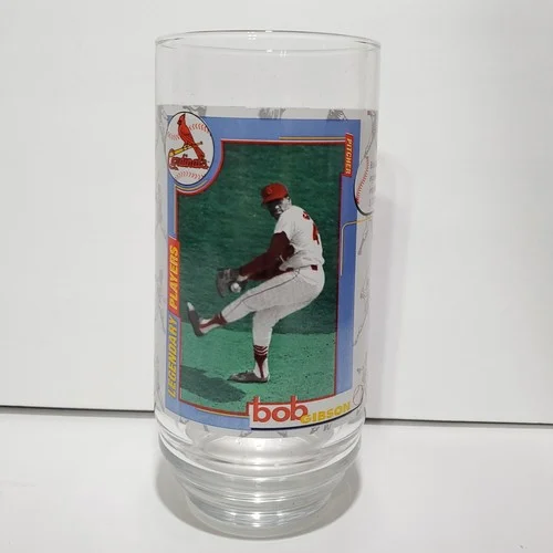 St Louis Cardinals 1998 Bob Gibson McDonalds Legendary Players Collector Glass
