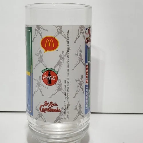 St Louis Cardinals 1998 Lou Brock McDonalds Legendary Players Collector Glass 4