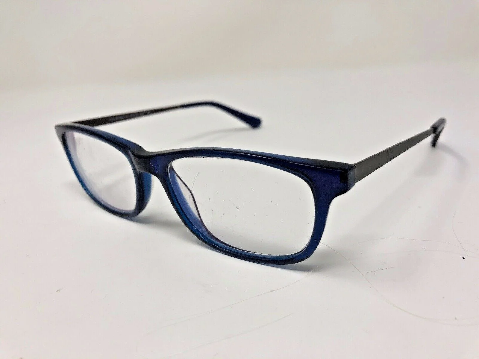 STANFORD BY SEVENTY ONE Eyeglasses Frame 52-16-140 Navy Blue Polish U755