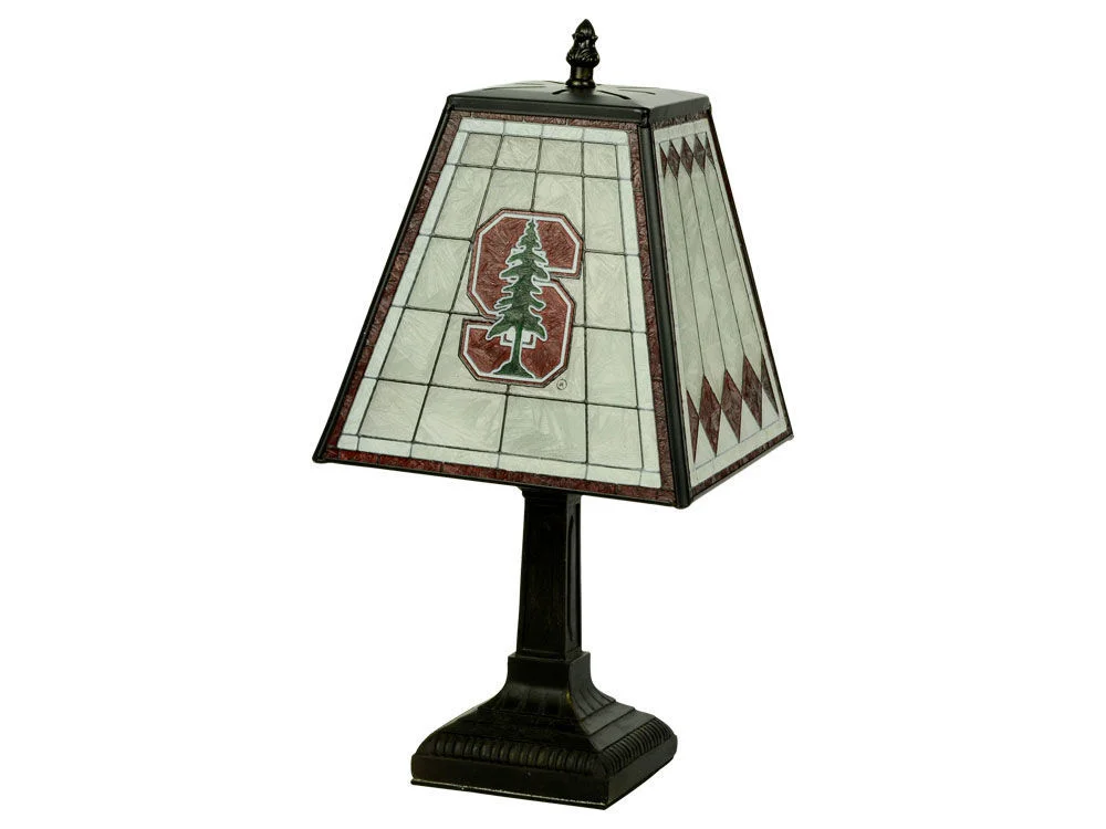 Stanford University Cardinal Art Glass Tiffany Table Desk Lamp New NIB 30% off!