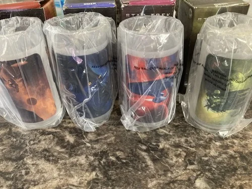 Star Trek 2009 Glasses From Burger King. Set Of 4: Kirk, Spock, Uhura, Nero. 2