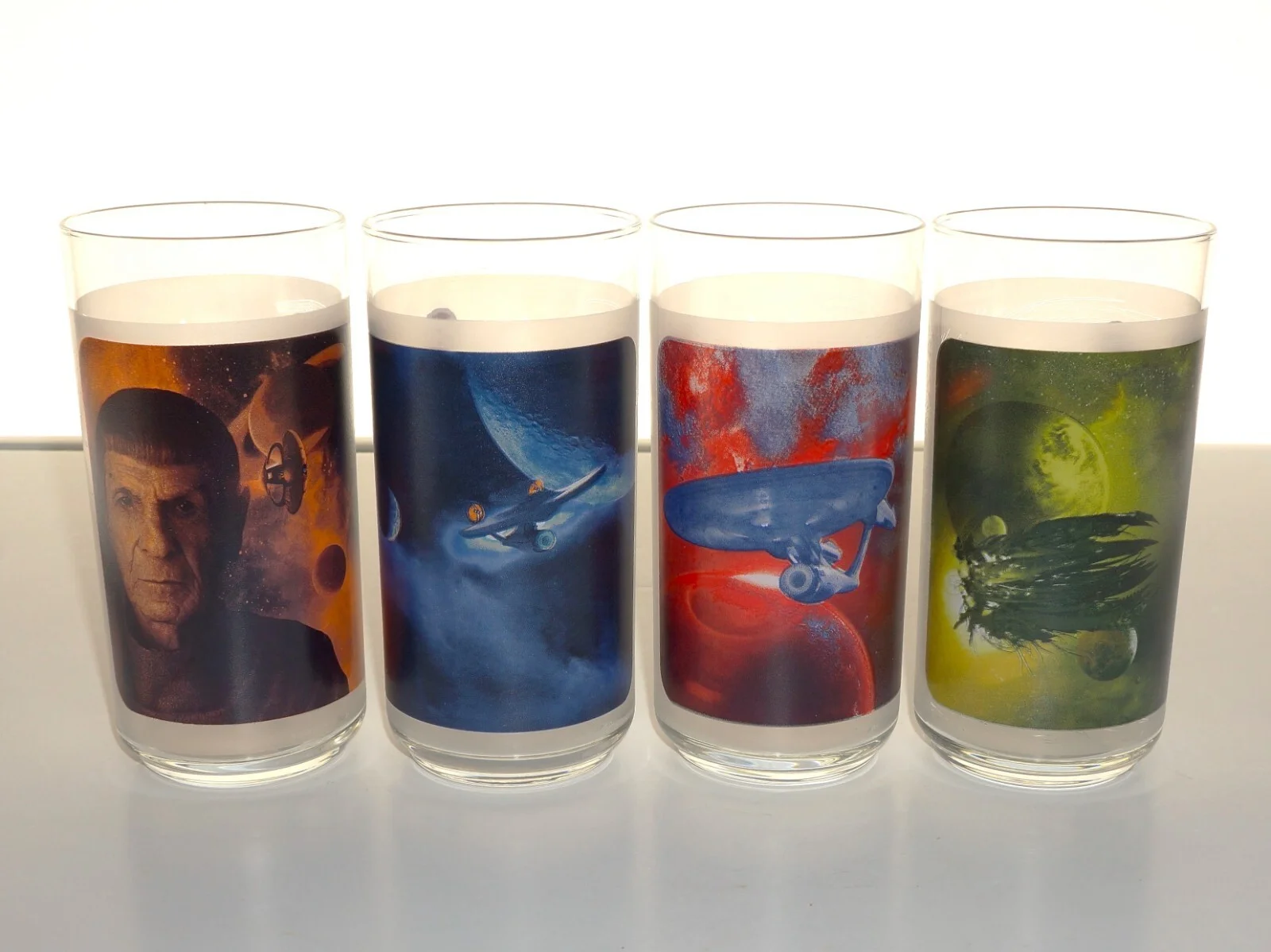 STAR TREK BURGER KING 16oz MOVIE CHARACTER TUMBLERS/GLASSES – SET OF 4