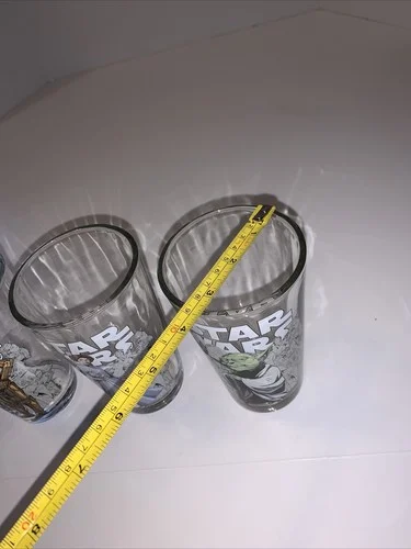 STAR WARS 16oz. DRINKING GLASSES (set of 4) Darth Vader Han Solo Chewie 4