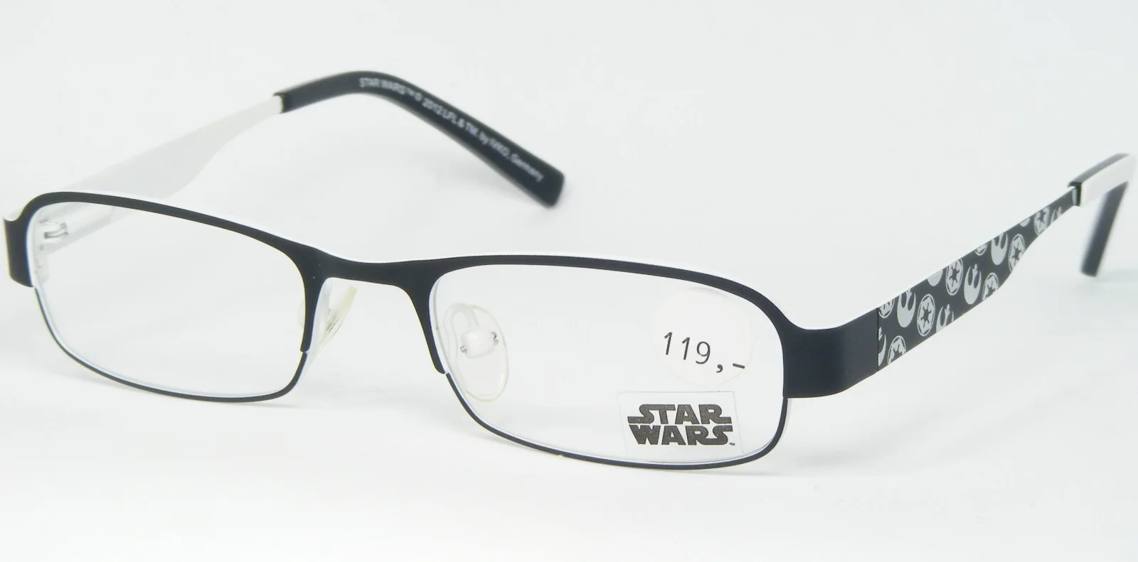 STAR WARS by IVKO SW04C R2-D2 MATT BLACK /WHITE EYEGLASSES GLASSES 44-16-125mm
