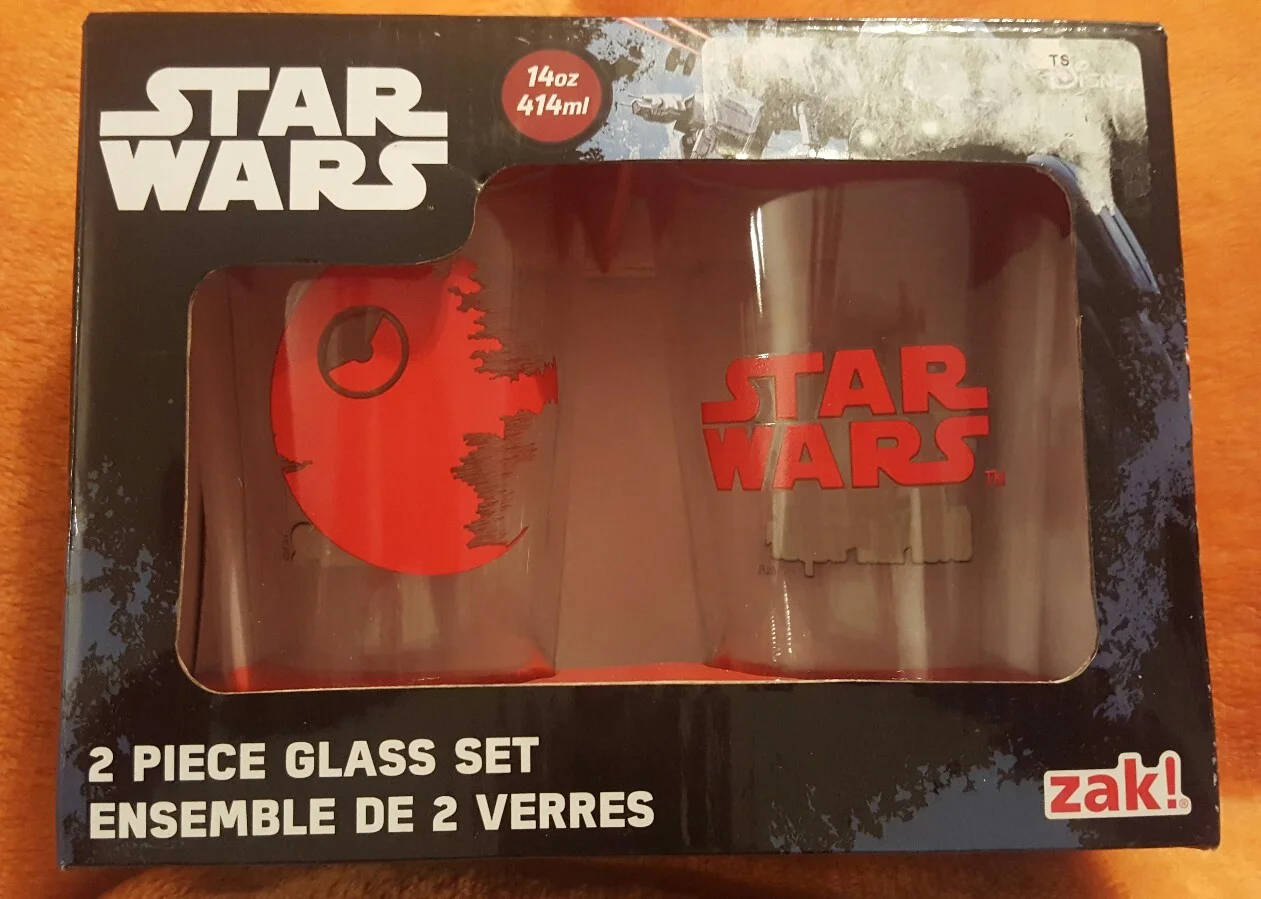 Star Wars DARTH VADER STORM TROOPER Glass Set 14oz Dual Sided Design Zak New 2