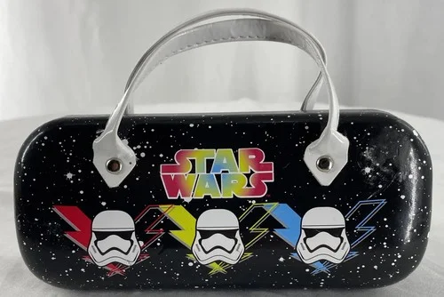 STAR WARS Stormtroopers Eye Glasses Hard Case Disney black white with handles