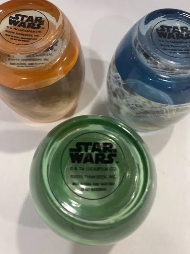 STAR WARS THINK GEEK PLANETARY HIGHBALL GLASSES SET OF 3 3
