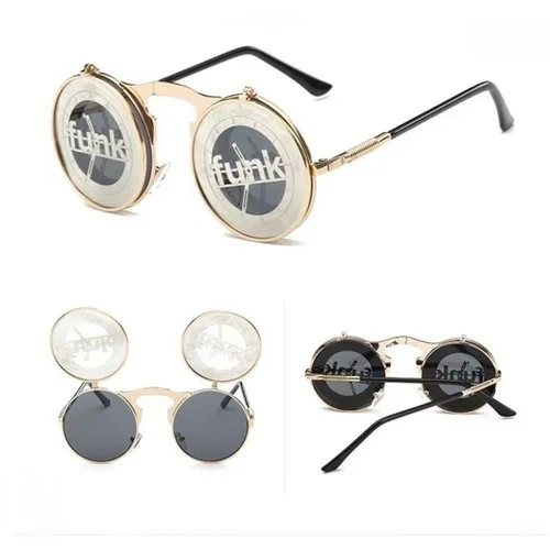 Steampunk Flip-up Sunglasses for Burning Man Festival Prop Costumes Funk Eyewear 4