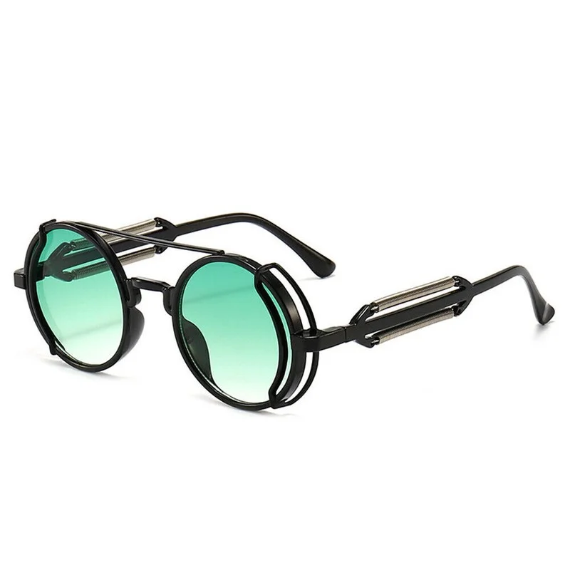 Steampunk Gothic Sunglasses Retro Punk Hippie Eyeglasses Round Circle Glasses , 2
