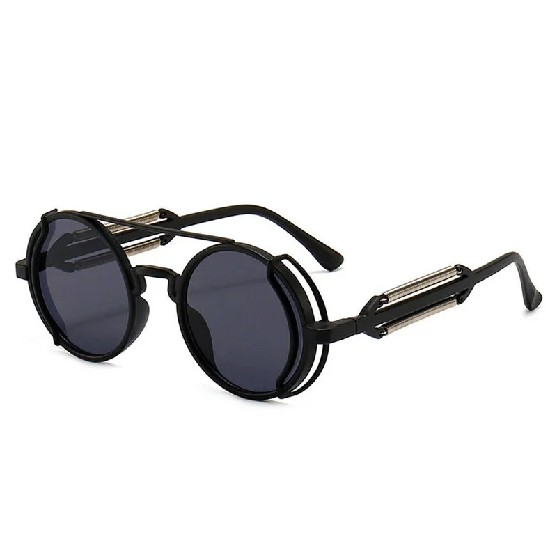 Steampunk Gothic Sunglasses Retro Punk Hippie Eyeglasses Round Circle Glasses , 4