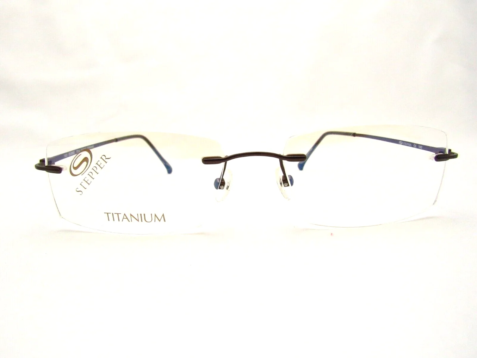 Stepper SI-8095 Brown 53 x 16 140 mm Drill Mount Titanium Eyeglass Frame