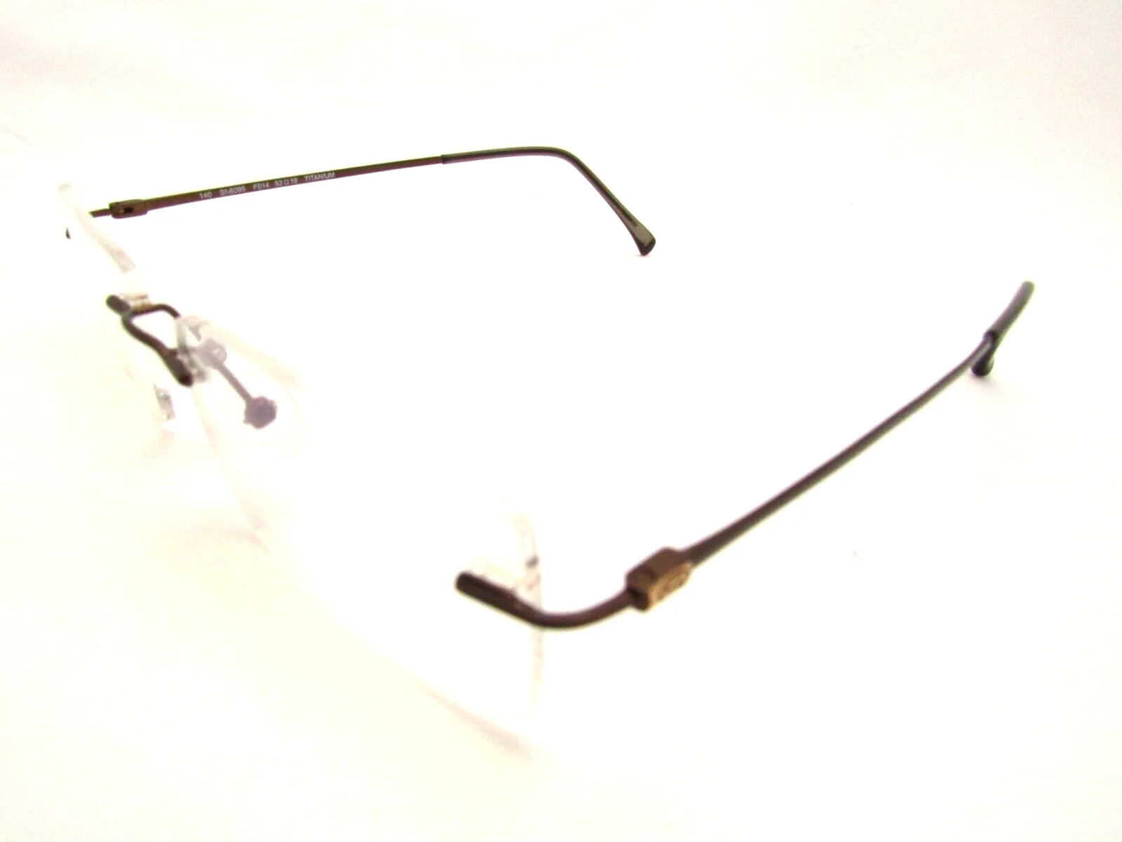 Stepper SI-8095 Brown 53 x 16 140 mm Drill Mount Titanium Eyeglass Frame 3
