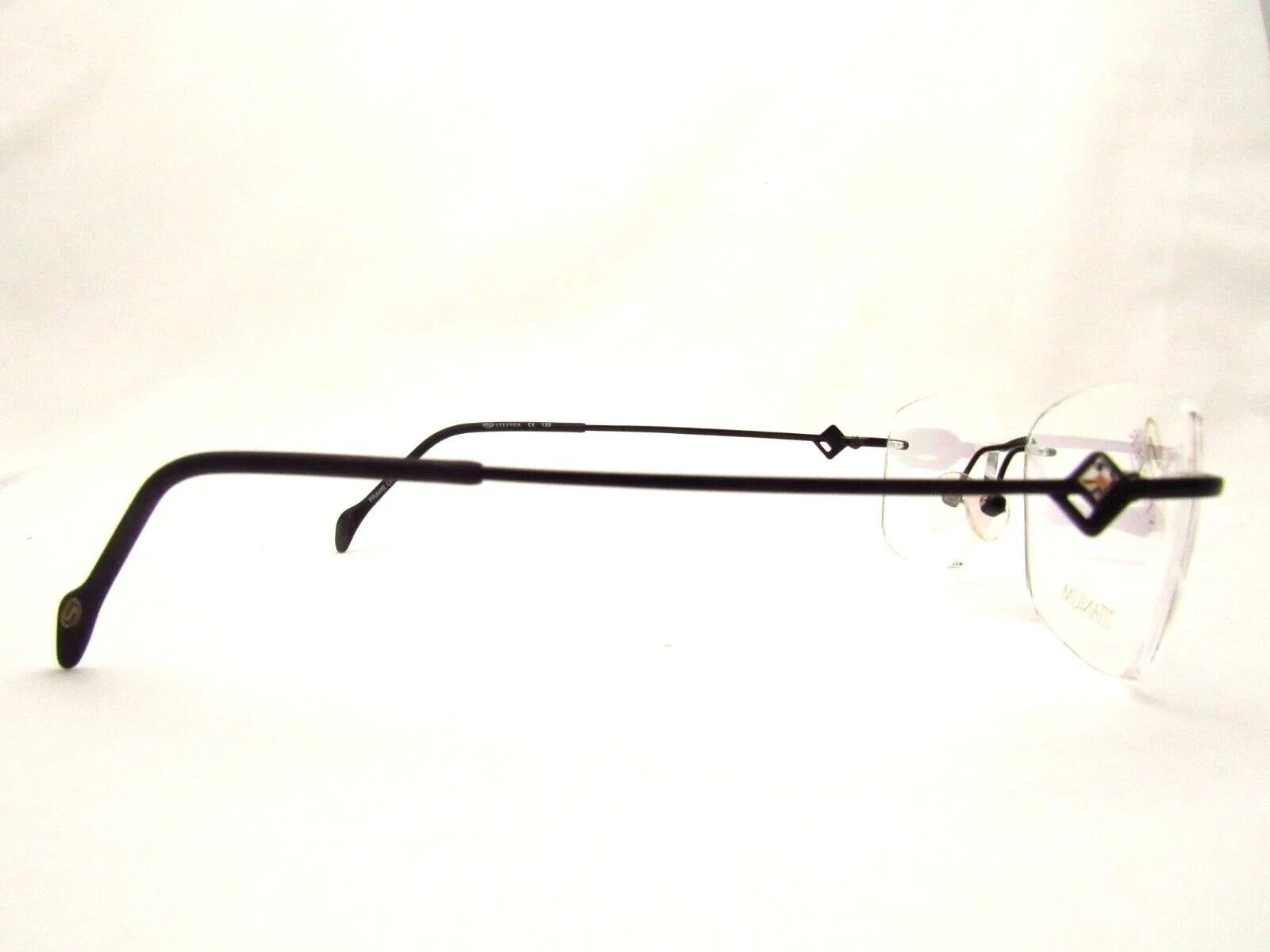 Stepper SI-96435 Black F099 53 x 15 135 mm Drill Mount Eyeglass Frame and Case 2
