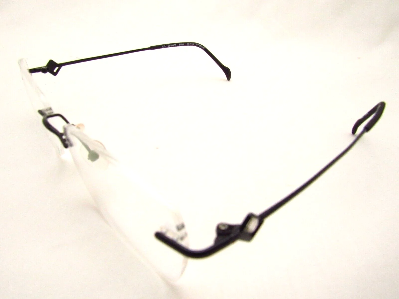 Stepper SI-96435 Black F099 53 x 15 135 mm Drill Mount Eyeglass Frame and Case 3