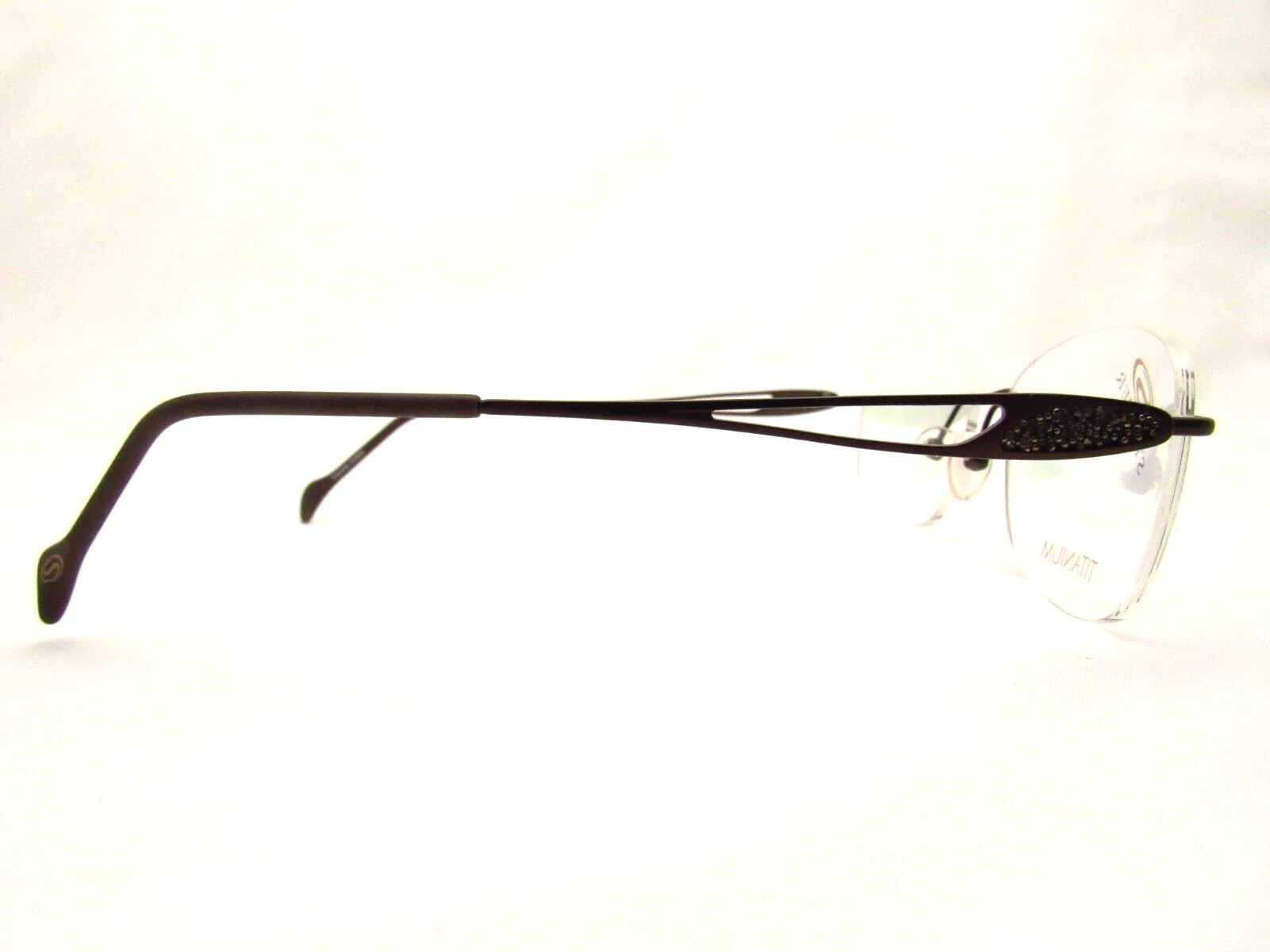 Stepper SI-96523 Brown F011 53 x 16 135 mm Drill Mount Eyeglass Frame and Case 2
