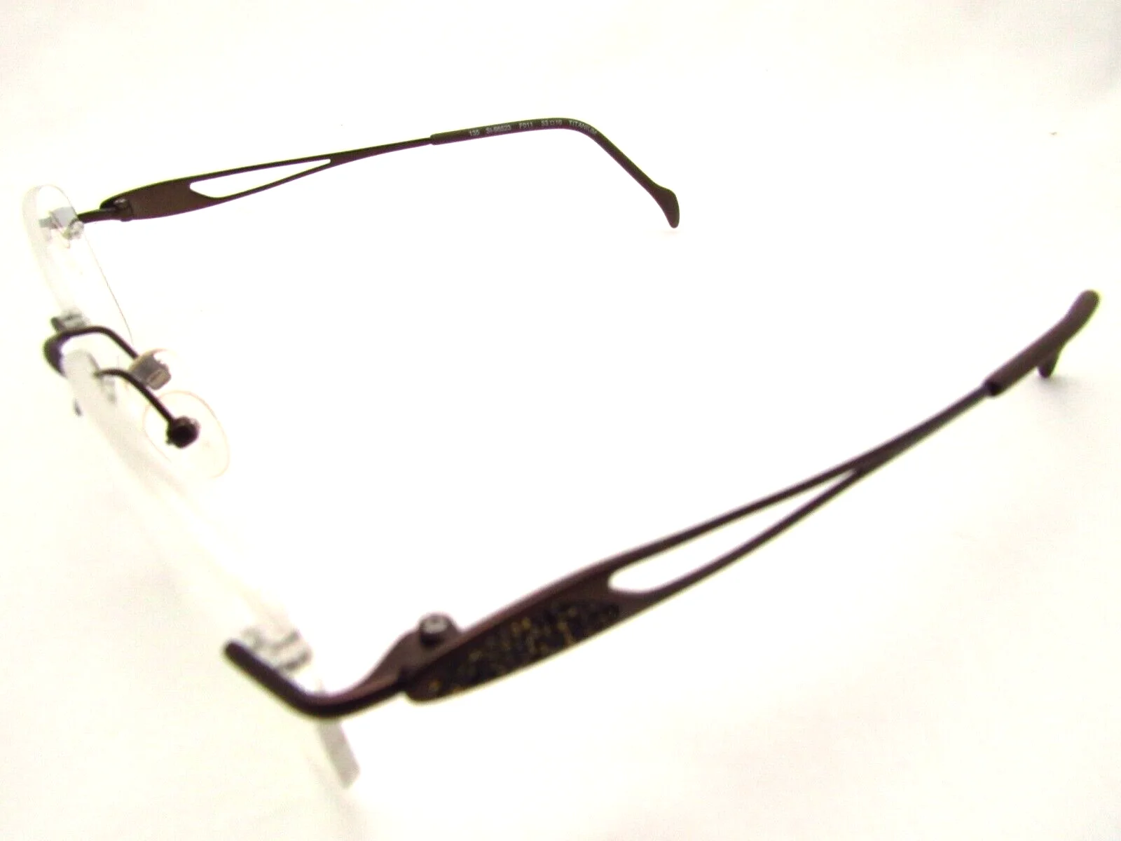 Stepper SI-96523 Brown F011 53 x 16 135 mm Drill Mount Eyeglass Frame and Case 3