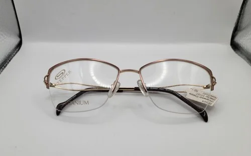 Stepper Titanium SI 50027 Eyeglasses Frames Only 17 54 135 Half Rim