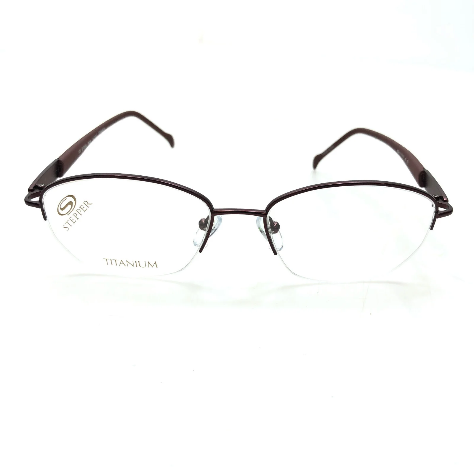 Stepper Titanium SI-50198 F030 Burgundy Half Rim Prescription Eyeglasses Frames