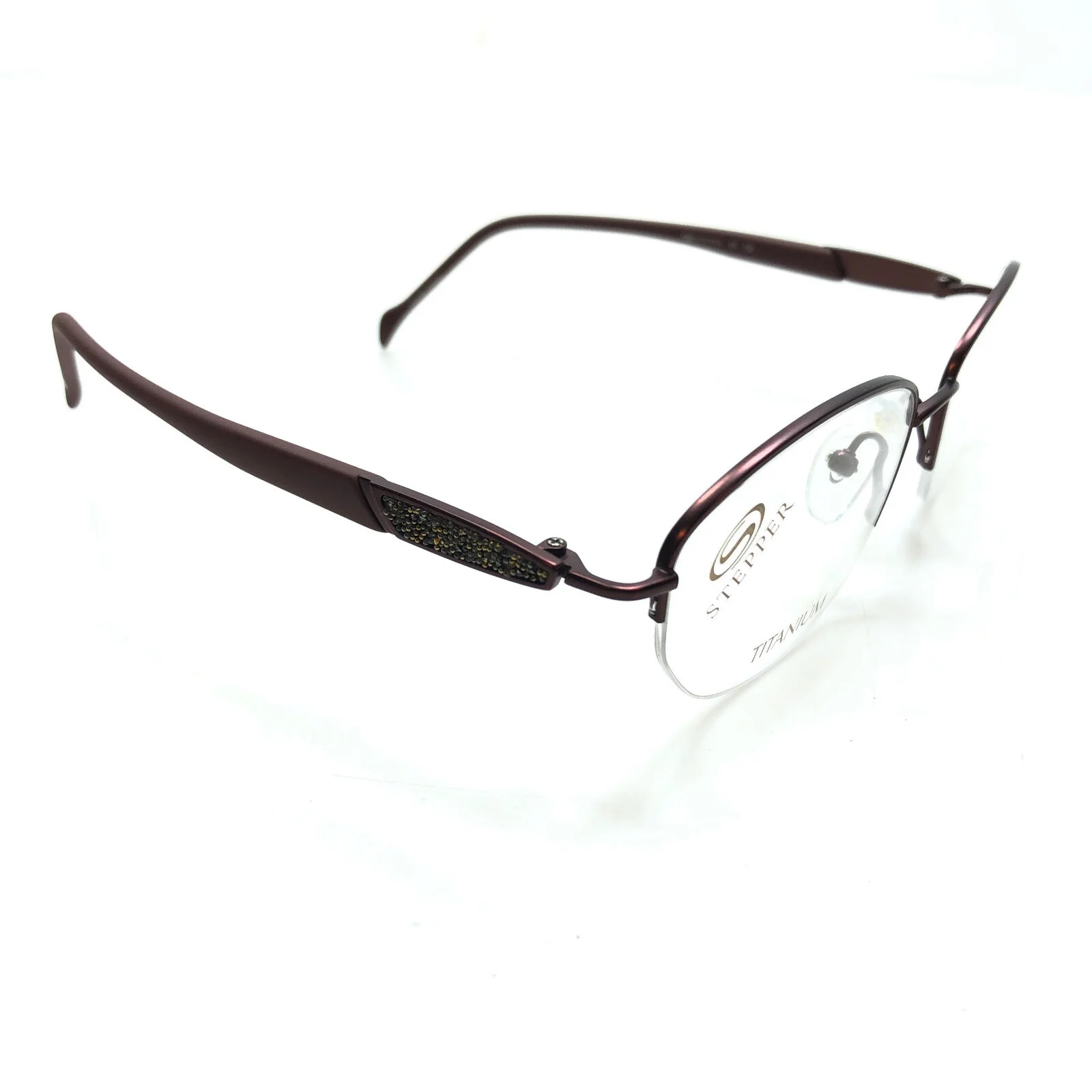 Stepper Titanium SI-50198 F030 Burgundy Half Rim Prescription Eyeglasses Frames 2