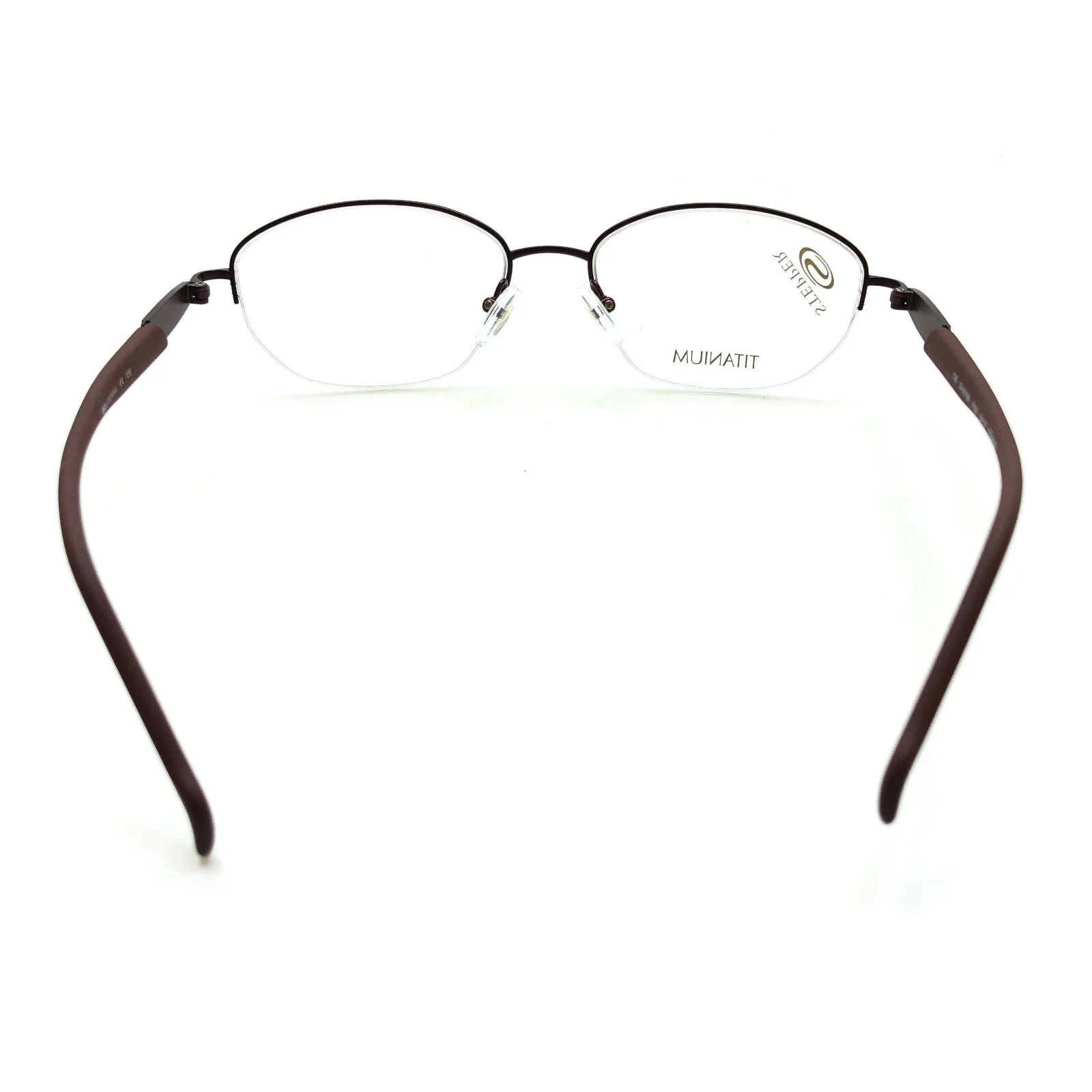 Stepper Titanium SI-50198 F030 Burgundy Half Rim Prescription Eyeglasses Frames 4