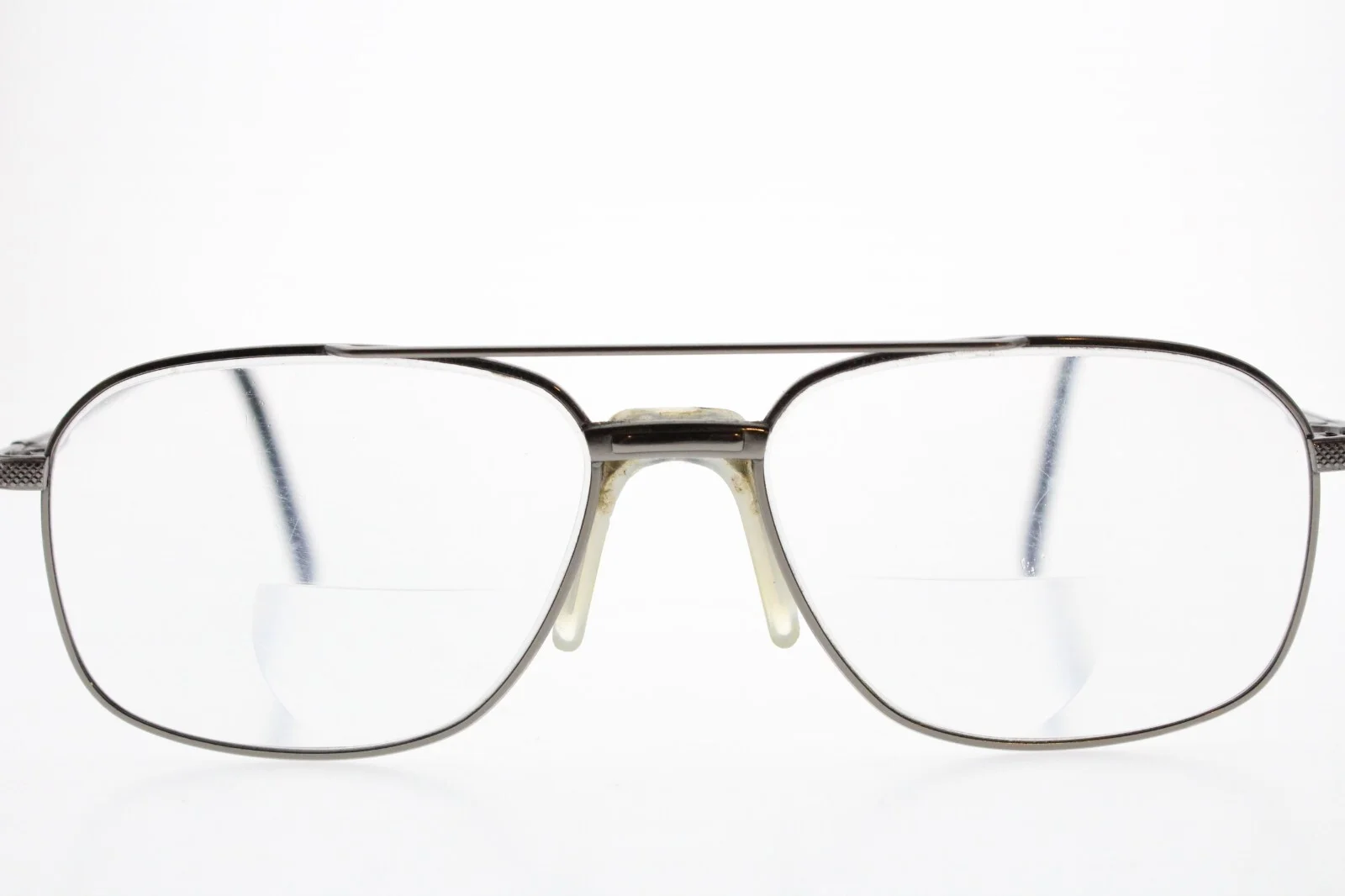 STETSON 178 ZYLOWARE 058 EYEGLASSES AVIATOR SILVER FULL RIM FRAME