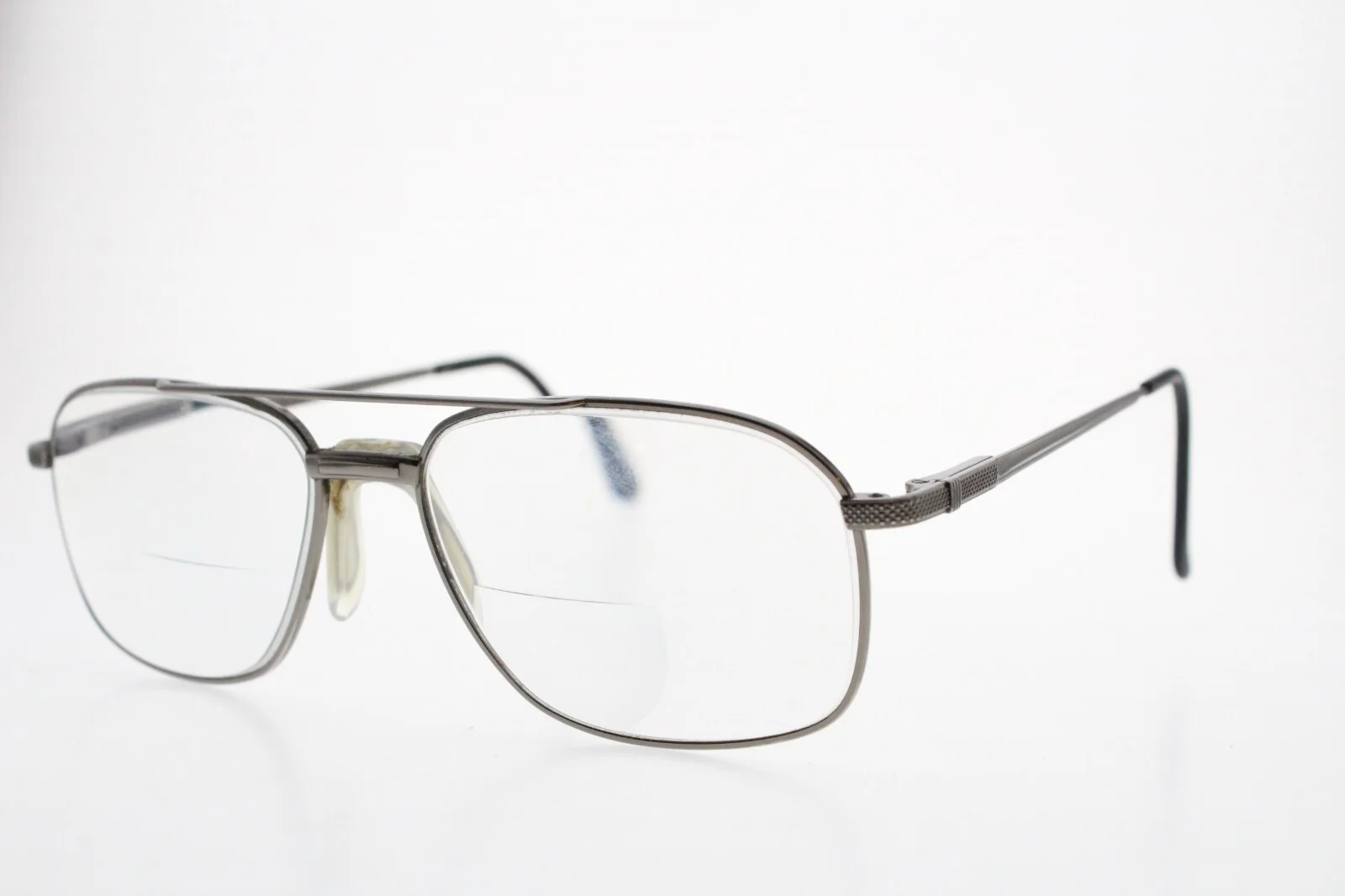 STETSON 178 ZYLOWARE 058 EYEGLASSES AVIATOR SILVER FULL RIM FRAME 2
