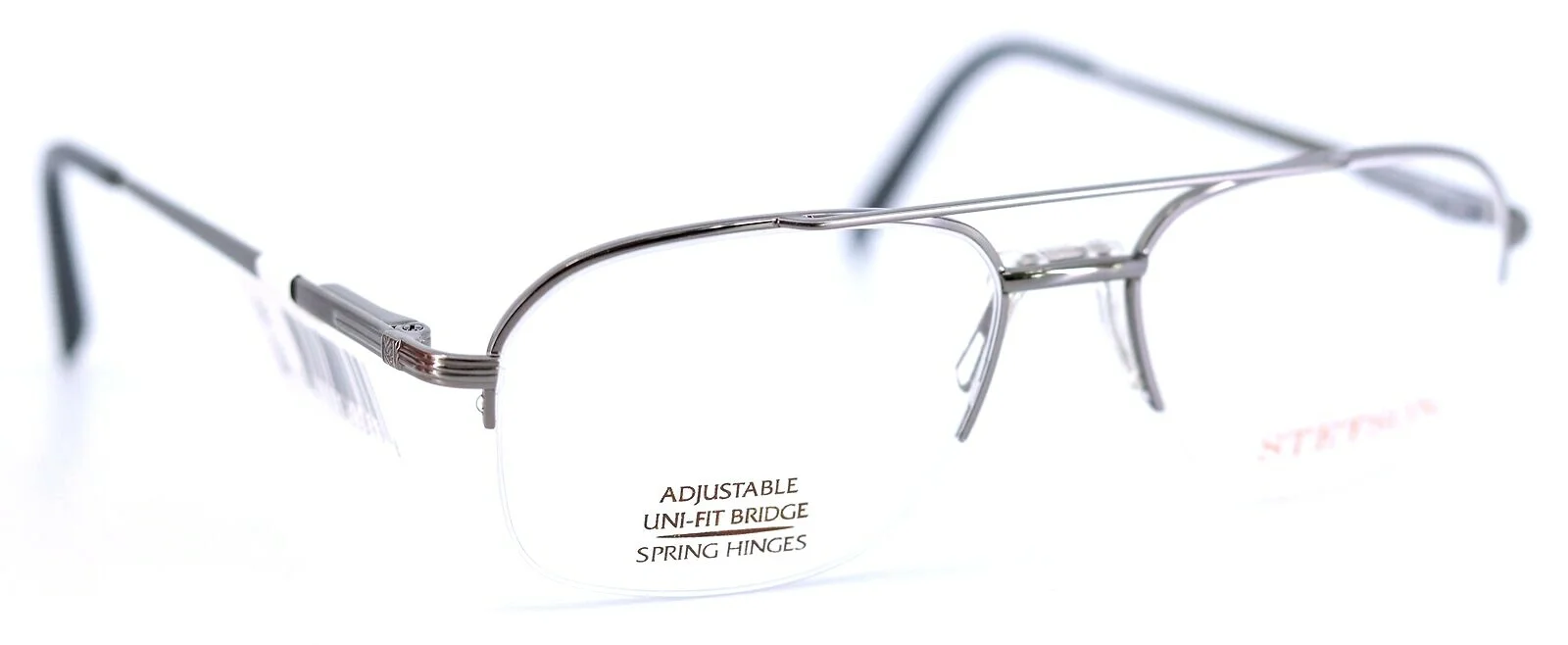 STETSON 239 GUN Gunmetal Aviator Mens Half Rim Eyeglasses Frames 54-17-140 3