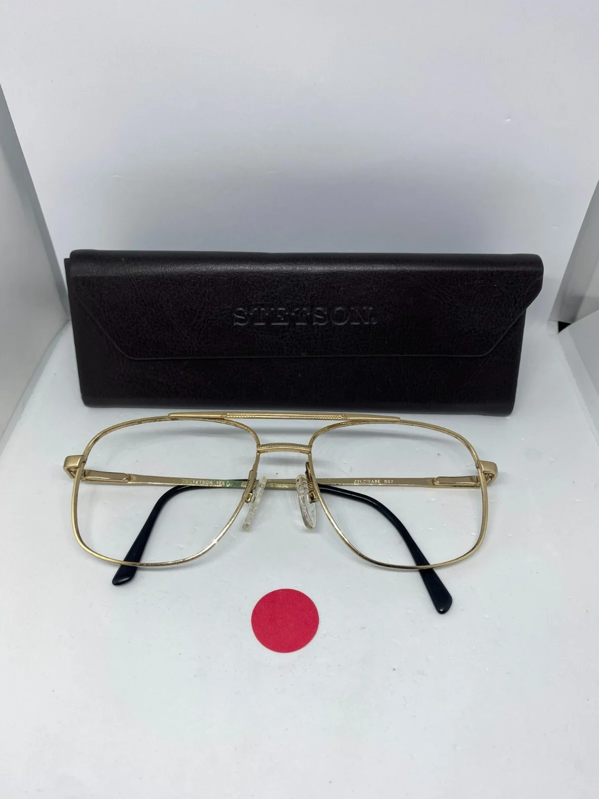 stetson 55-16 zyloware mens metal aviator eyeglass frames 057 122