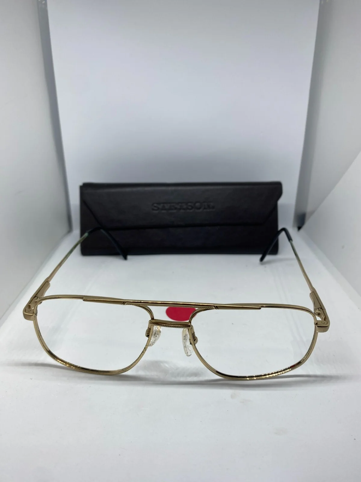 stetson 55-16 zyloware mens metal aviator eyeglass frames 057 122 2