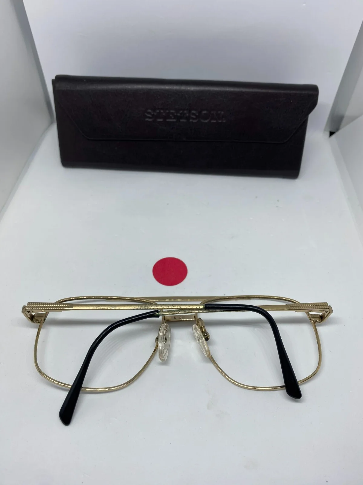 stetson 55-16 zyloware mens metal aviator eyeglass frames 057 122 4