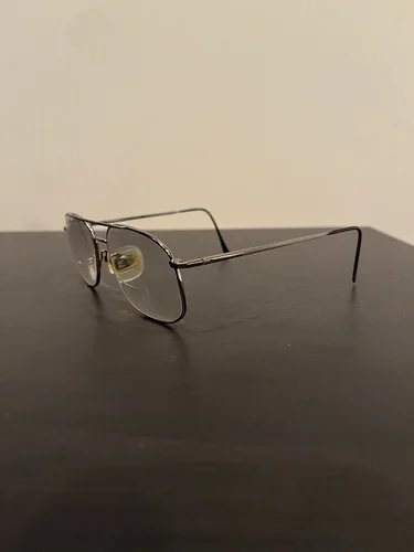 STETSON ZYLOWARE 058 EYEGLASSES AVIATOR SILVER FULL RIM FRAME XL4 2