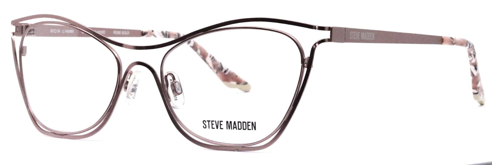 Steve Madden Candiid Rose Gold Womens Cat Eye Eyeglasses 53-18-140 B:39