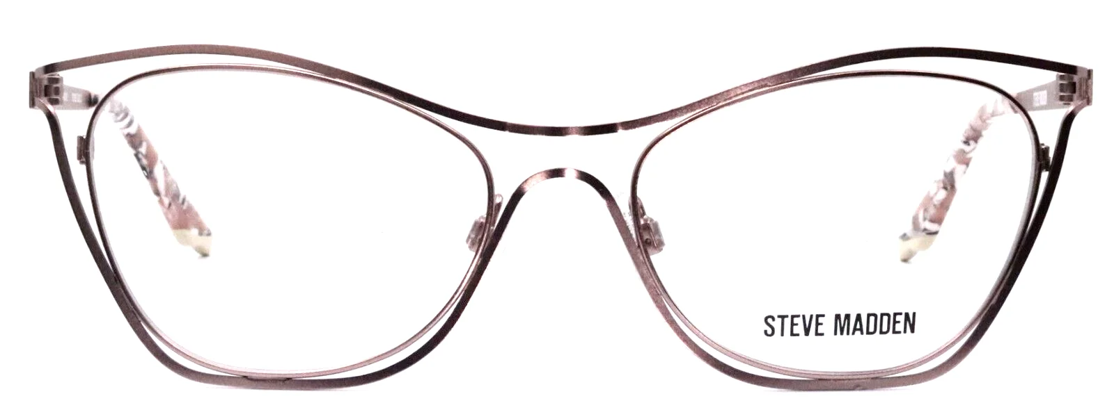 Steve Madden Candiid Rose Gold Womens Cat Eye Eyeglasses 53-18-140 B:39 2