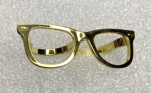 Steve Madden Eye Glasses Gold Frame Novelty Statement Ring 6.75/7.5 Sunglasses 2