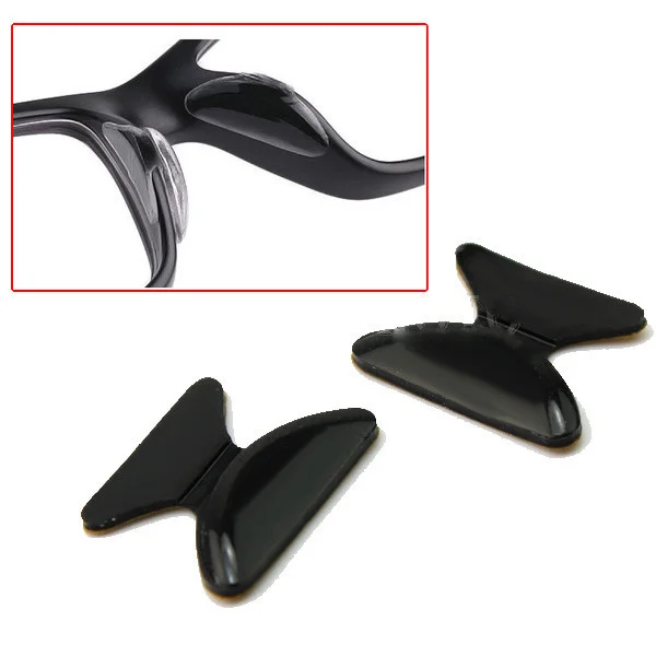 STICK ON Eyeglass Nose pads High Quality Air Chamber CLEAR Silicone US SELLER! 2