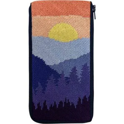Stitch & Zip Eyeglass Case Needlepoint Kit - Sea Horse