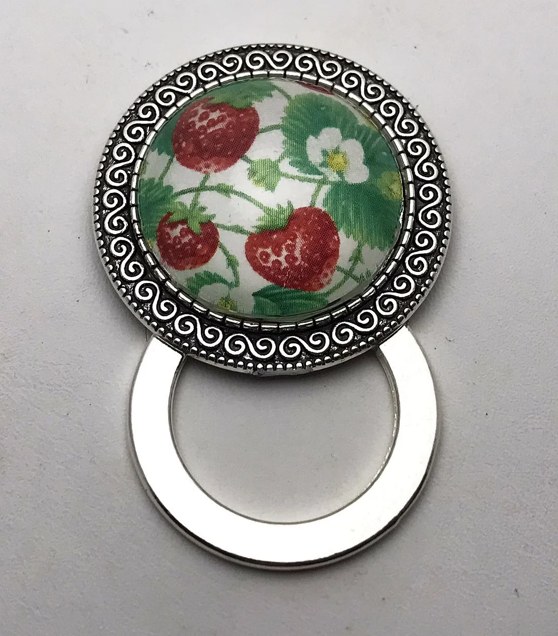 Strawberry Magnetic Badge Eyeglass Holder, Magnetic Pin Brooch