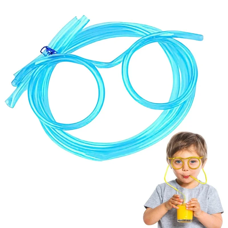 Straws Straw Drinking Party Crazy Eyeglasses Glasses Funny Funky Drink Silly Tube Cocktail Beverage Smoothie Novelty Decorative 2