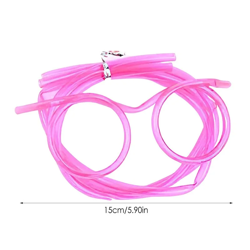Straws Straw Drinking Party Crazy Eyeglasses Glasses Funny Funky Drink Silly Tube Cocktail Beverage Smoothie Novelty Decorative 3