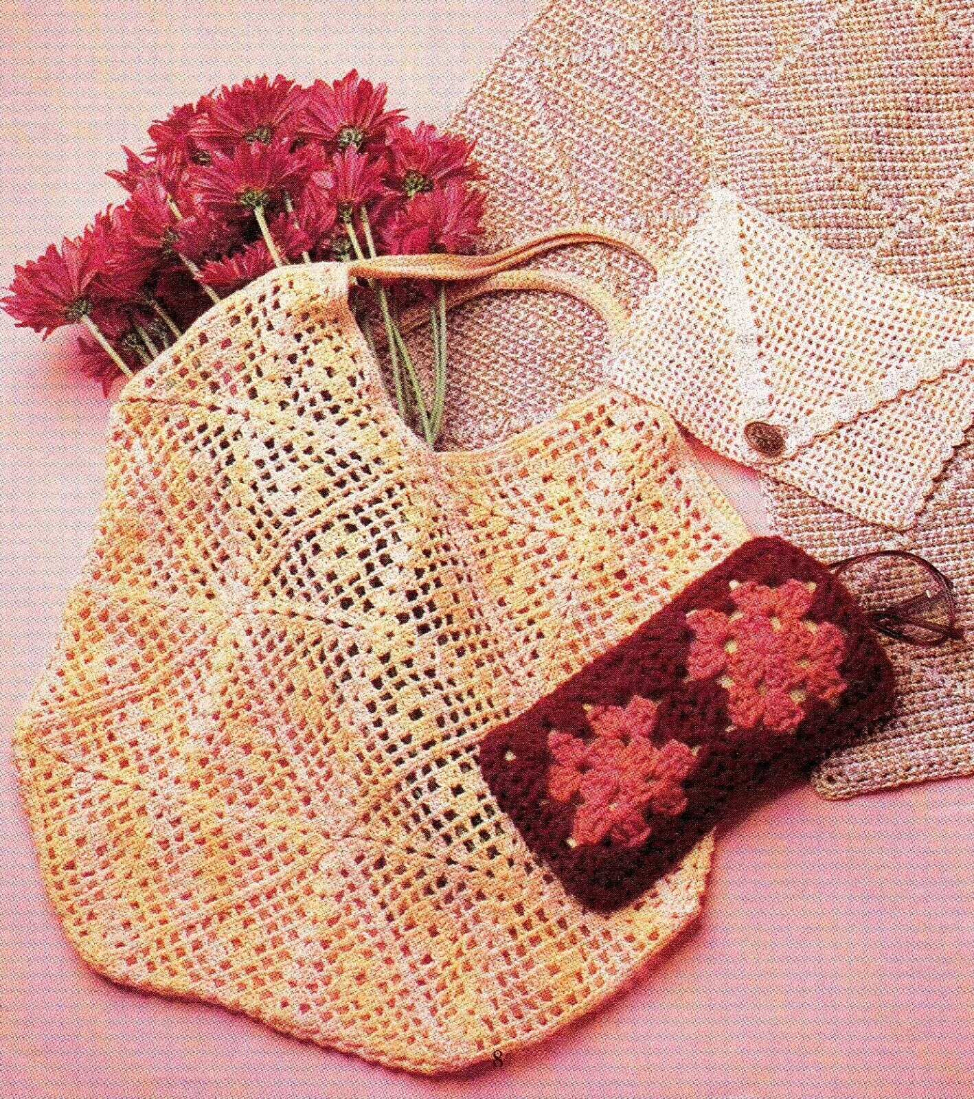 SUMMER Accessories/Tote/Scarf/Eyeglass Case/Crochet Pattern INSTRUCTIONS ONLY