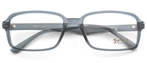 Summit RH206 Plastic Gray Unisex Eyeglasses Frames 55-22-135 Made In Turkey.