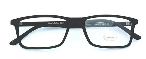Summit RH230 Black Unisex Plastic Eyeglasses Frames 53-18-140 Made In Turkey .