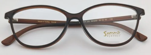 Summit RH233 Plastic brown women Eyeglasses Frames 53-16-135 Made In Turkey.