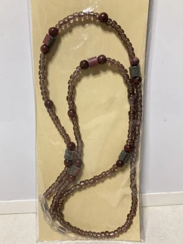 Sun Tropez Brown Beaded Eyeglasses / Sunglasses / Glasses Grip Cord Ladies NIP 2
