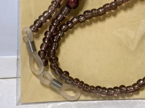 Sun Tropez Brown Beaded Eyeglasses / Sunglasses / Glasses Grip Cord Ladies NIP 3