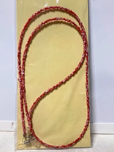 Sun Tropez Coral Pink Beaded Eyeglasses/Sunglasses/Glasses Grip Cord Ladies NIP 2