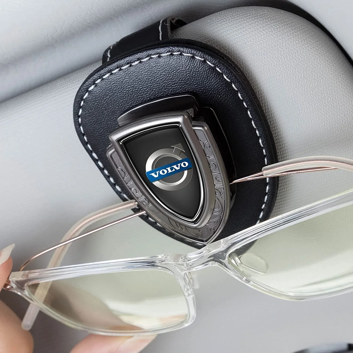 sun visor eyeglass holder for volvo 2
