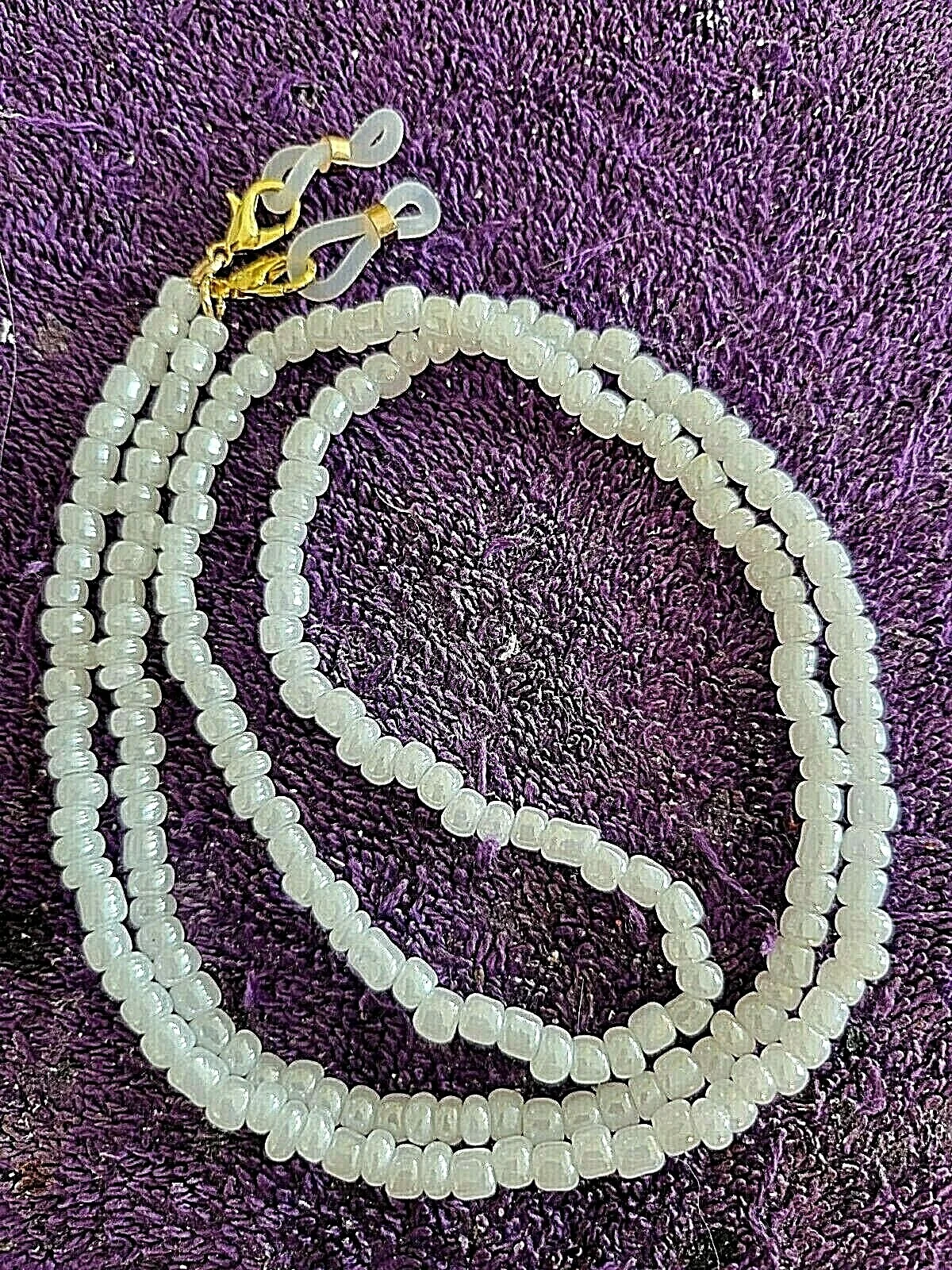 Sunglass Chain Beaded Pearl Chain Eyeglass Lanyard Holder Strap Silicone Loops Women Necklace Outside Casual Accessory 2